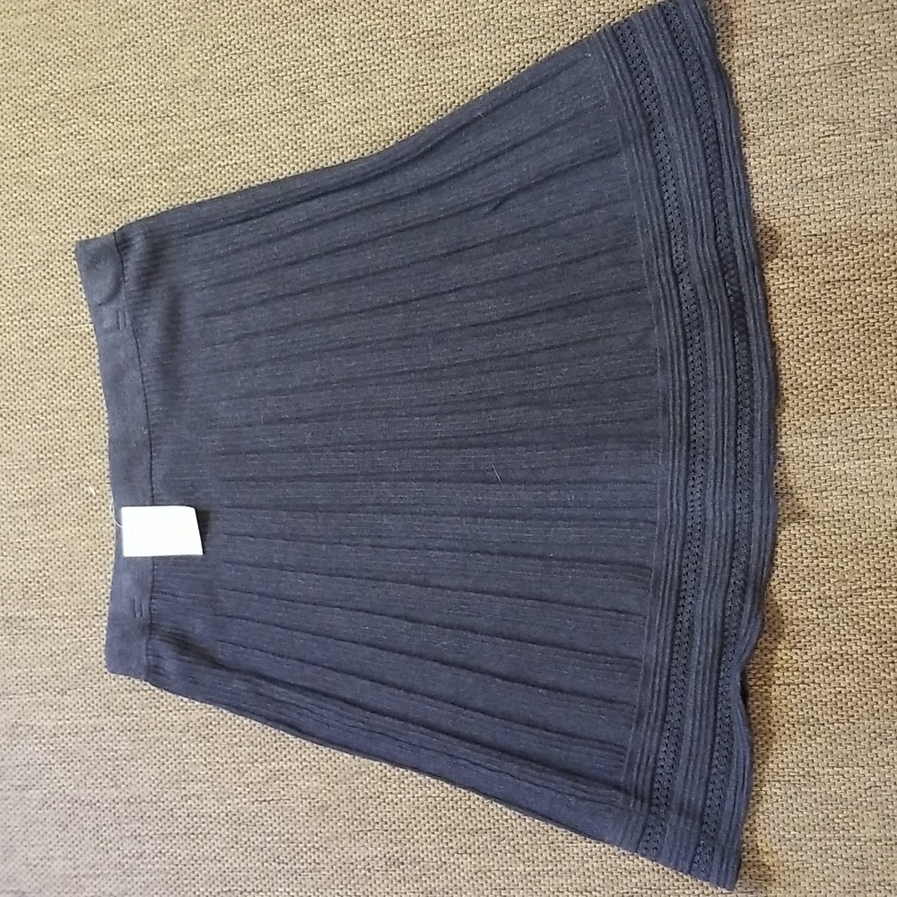 Brand new, with tags, charcoal gray skirt, large